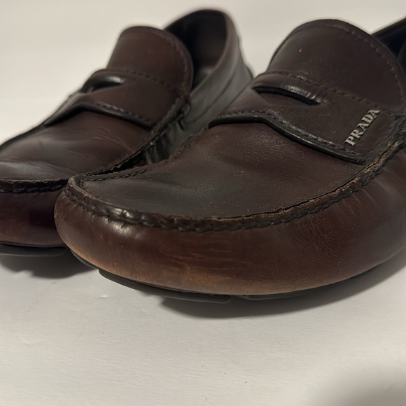 Men’s Prada Brown Leather Loafers! - Picture 8 of 10